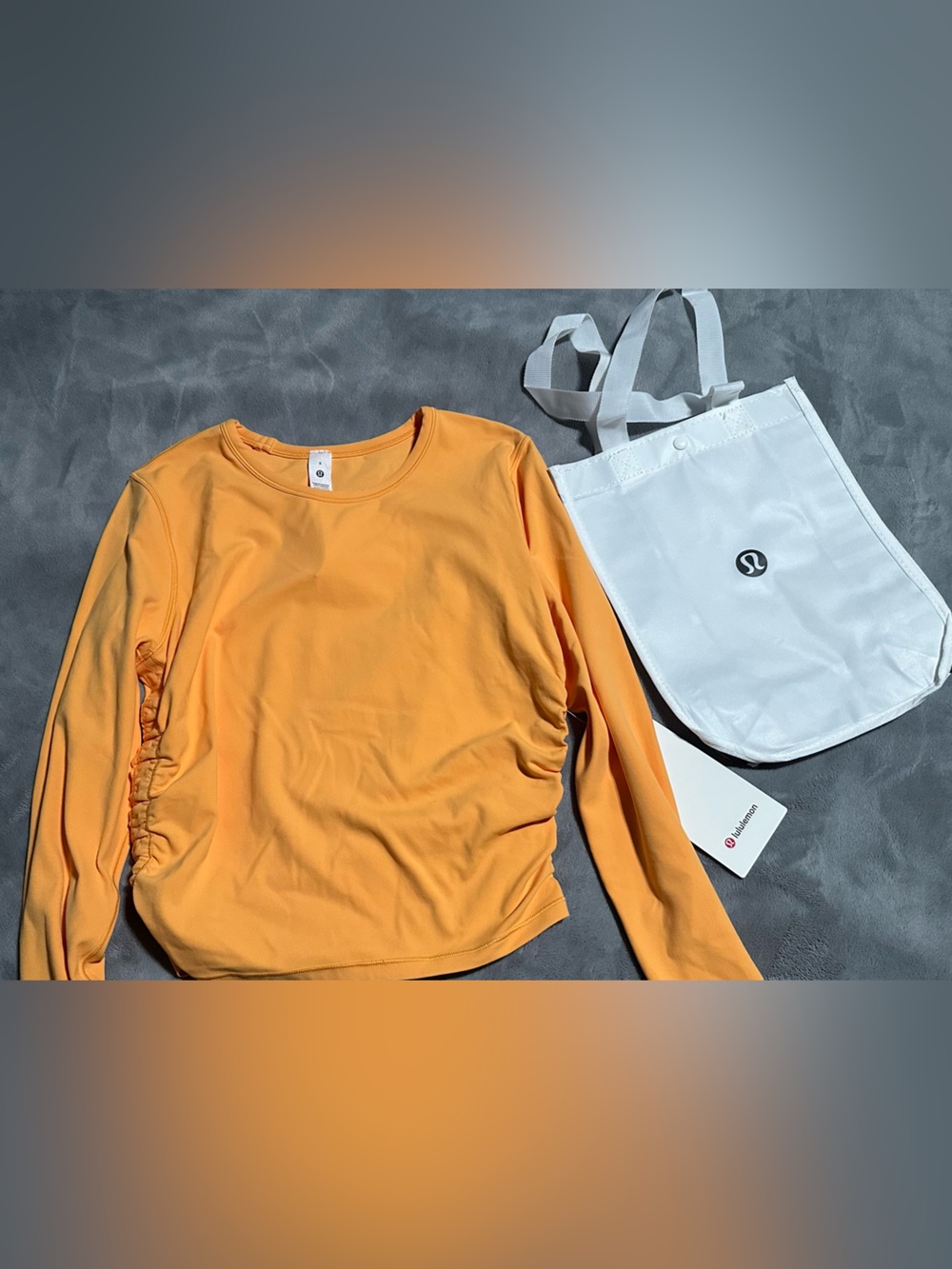 lululemon athletica Women's Sunset Orange Long Sleeve Crew